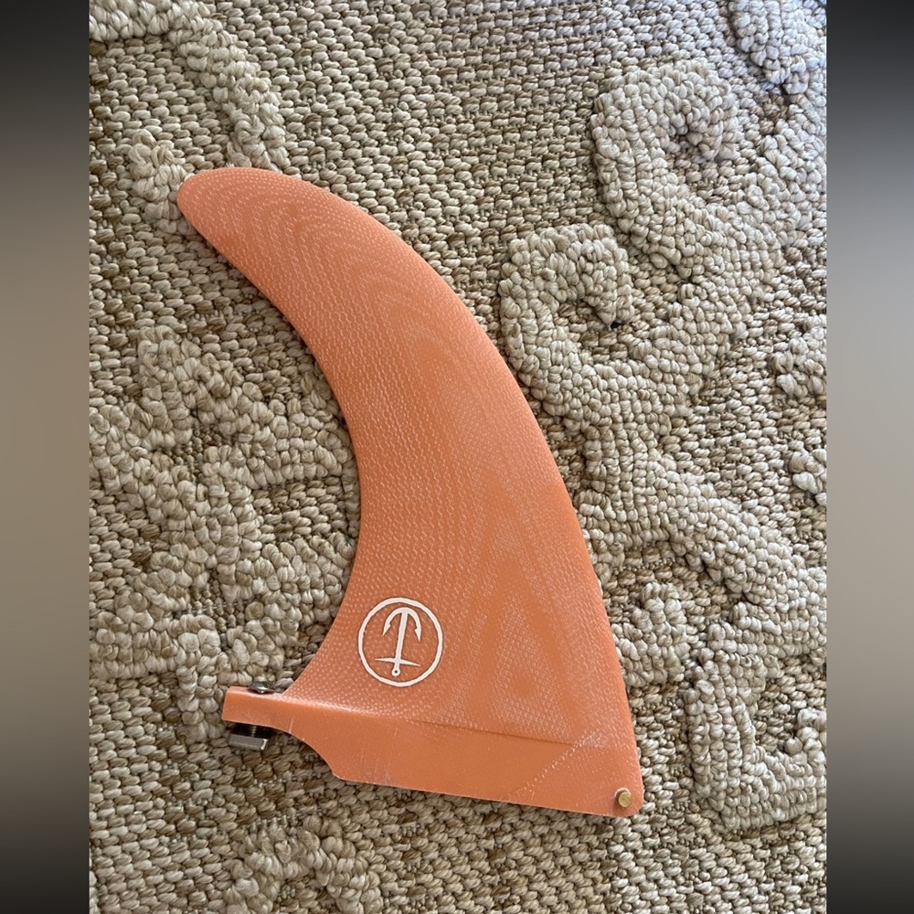 New 7” Captain Fun Center surfboard Fin Rake Salmon Pink